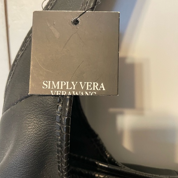 Simply Vera Wang Sleek Black Hobo Bag - Picture 2 of 16